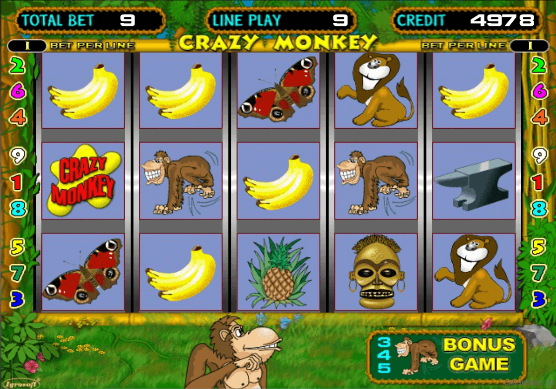 Легендарные игровые слоты «Crazy Monkey» на сайте казино Vulcan Stars